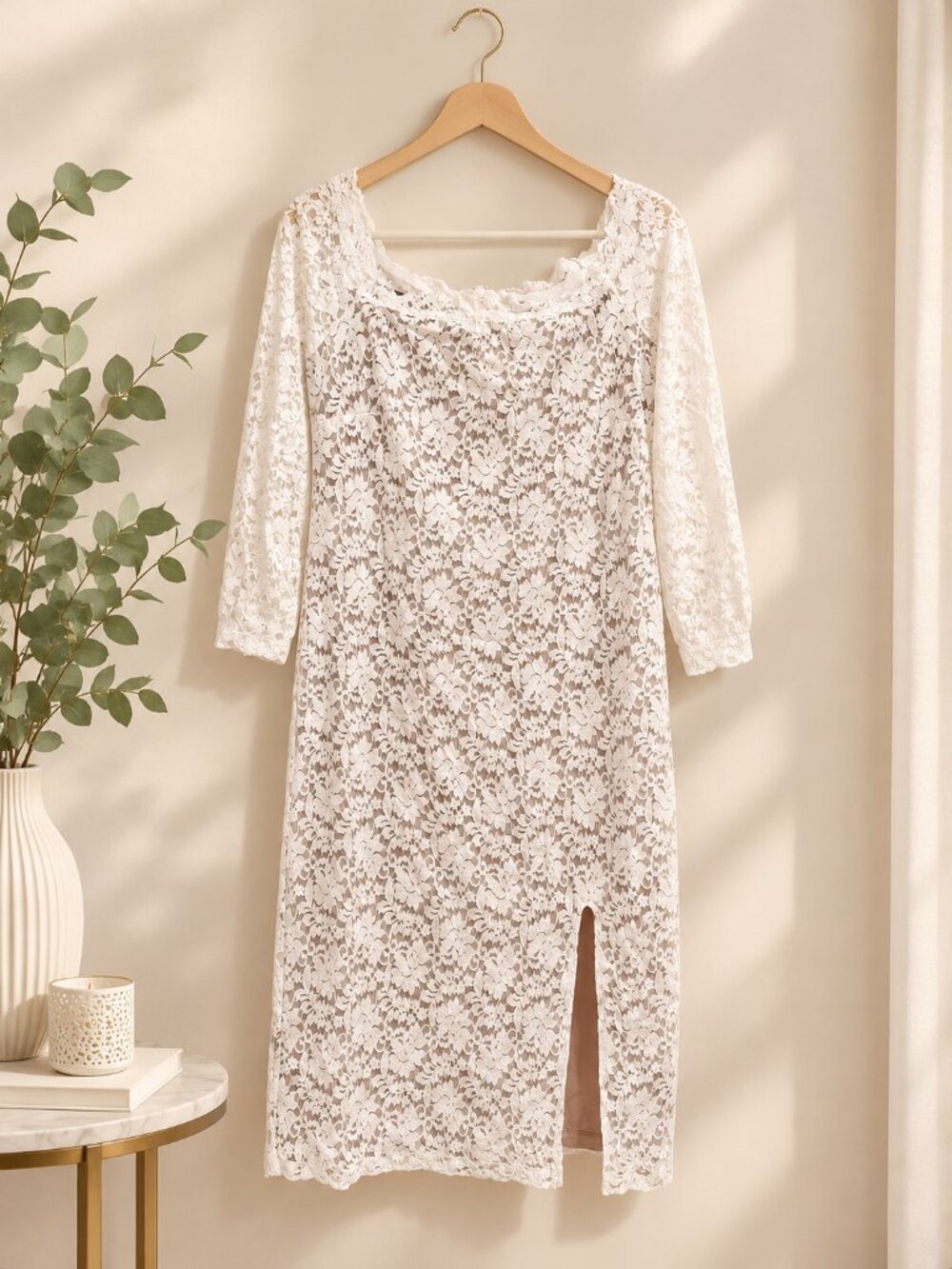 LE CHÂTEAU White Floral Lace Dress – Size XXL (Brand New with Tag)